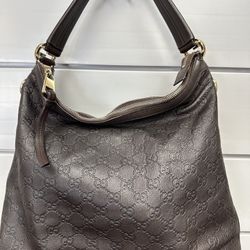 Gucci Miss GG Guccissima Brown Leather Tote Bag Purse 11053656 