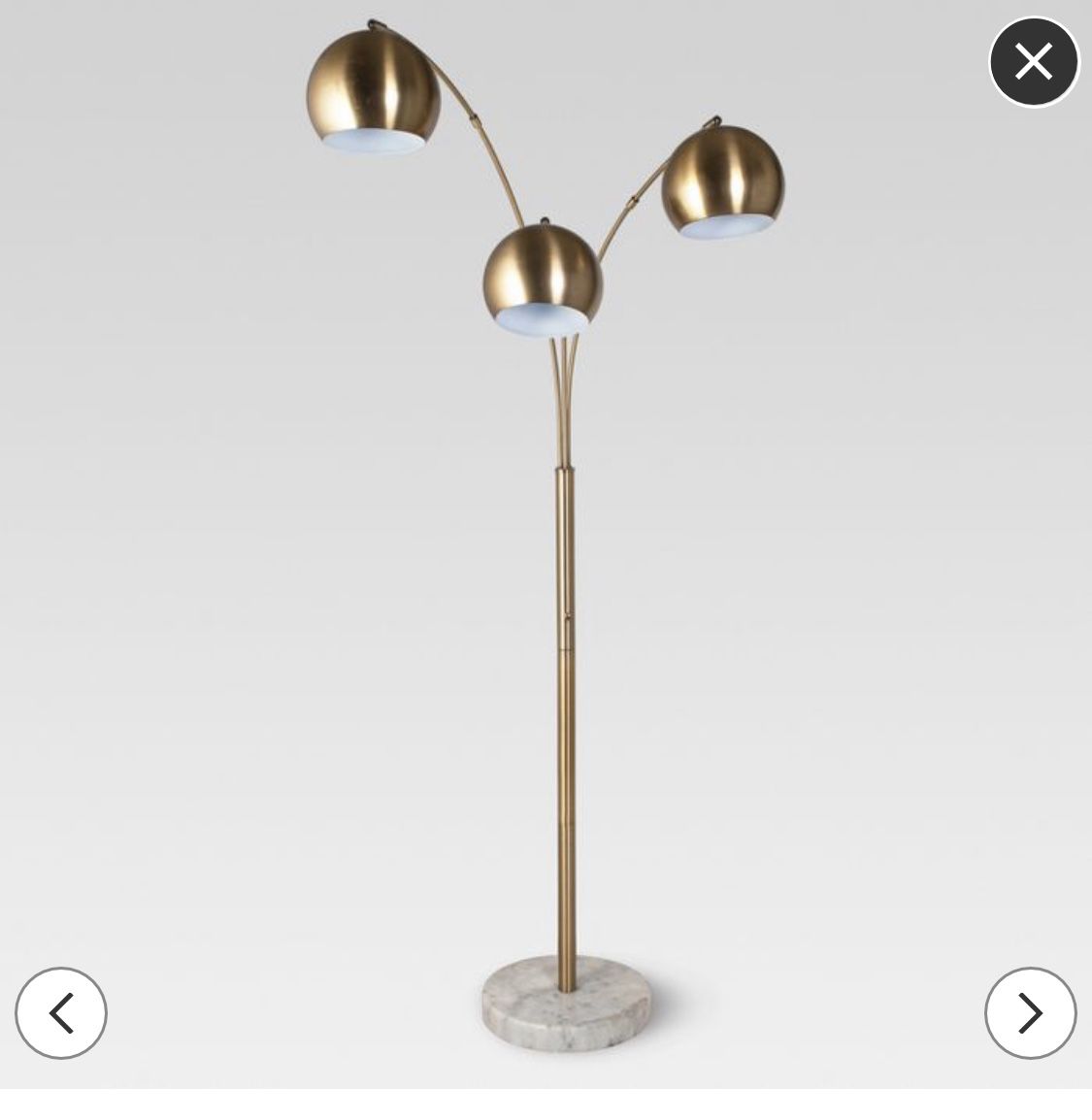 Span 3-Head Metal Globe Floor Lamp - Project 62