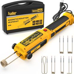 1800W Magnetic Induction Heater, 110V Handheld Tool with 6 Coils & Toolbox for Bolt & Rusty Screw Removal