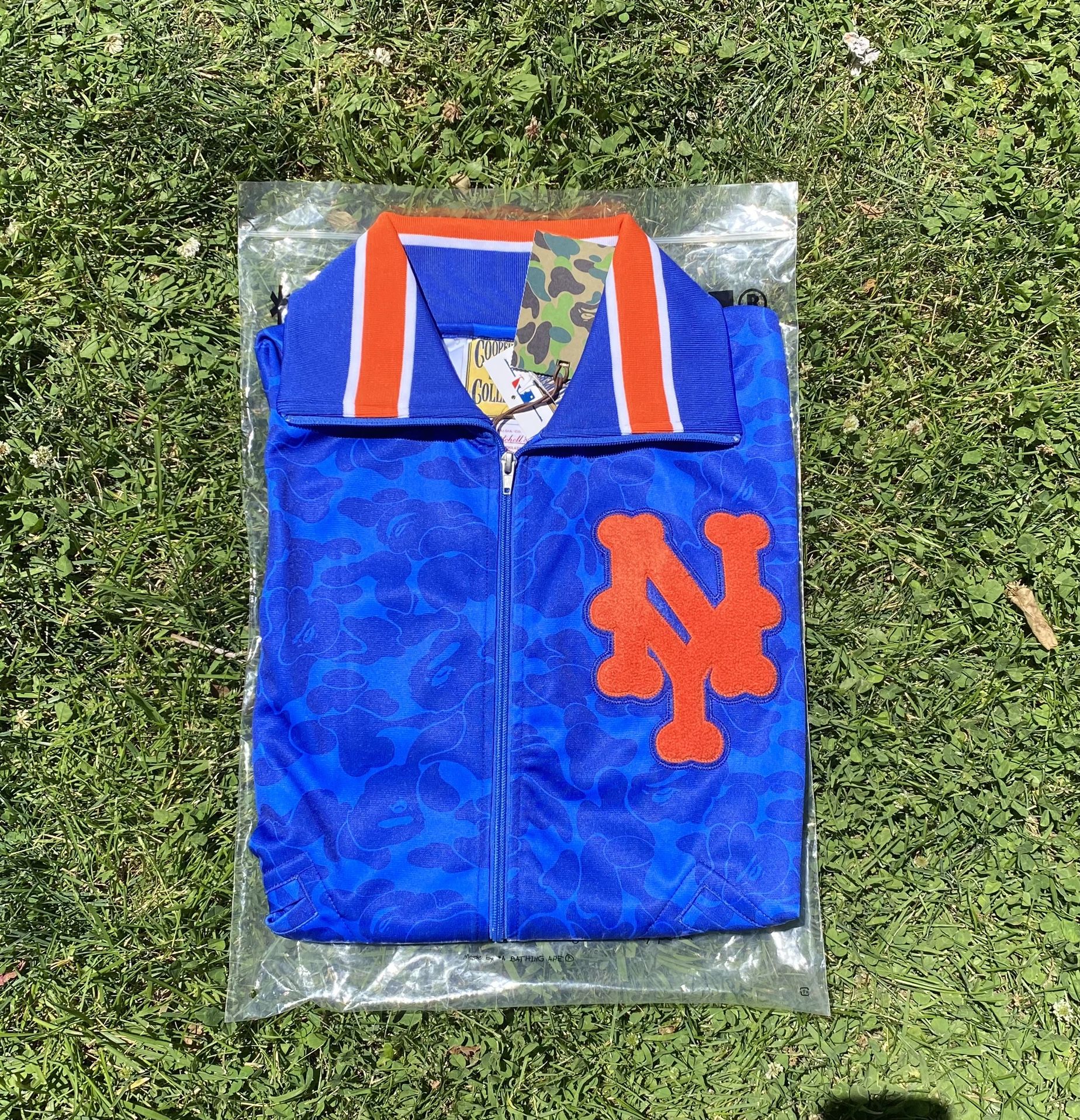 Bape x Mitchell & Ness Mets Jersey Black