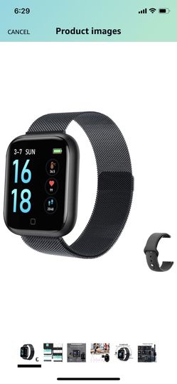 2020 Latest Smart Watch for Android Phone, Fitness Tracker with Temperature/Heart Rate/Sleep/Steps Monitor Compatible for iPhone Samsung, Smartwatch f