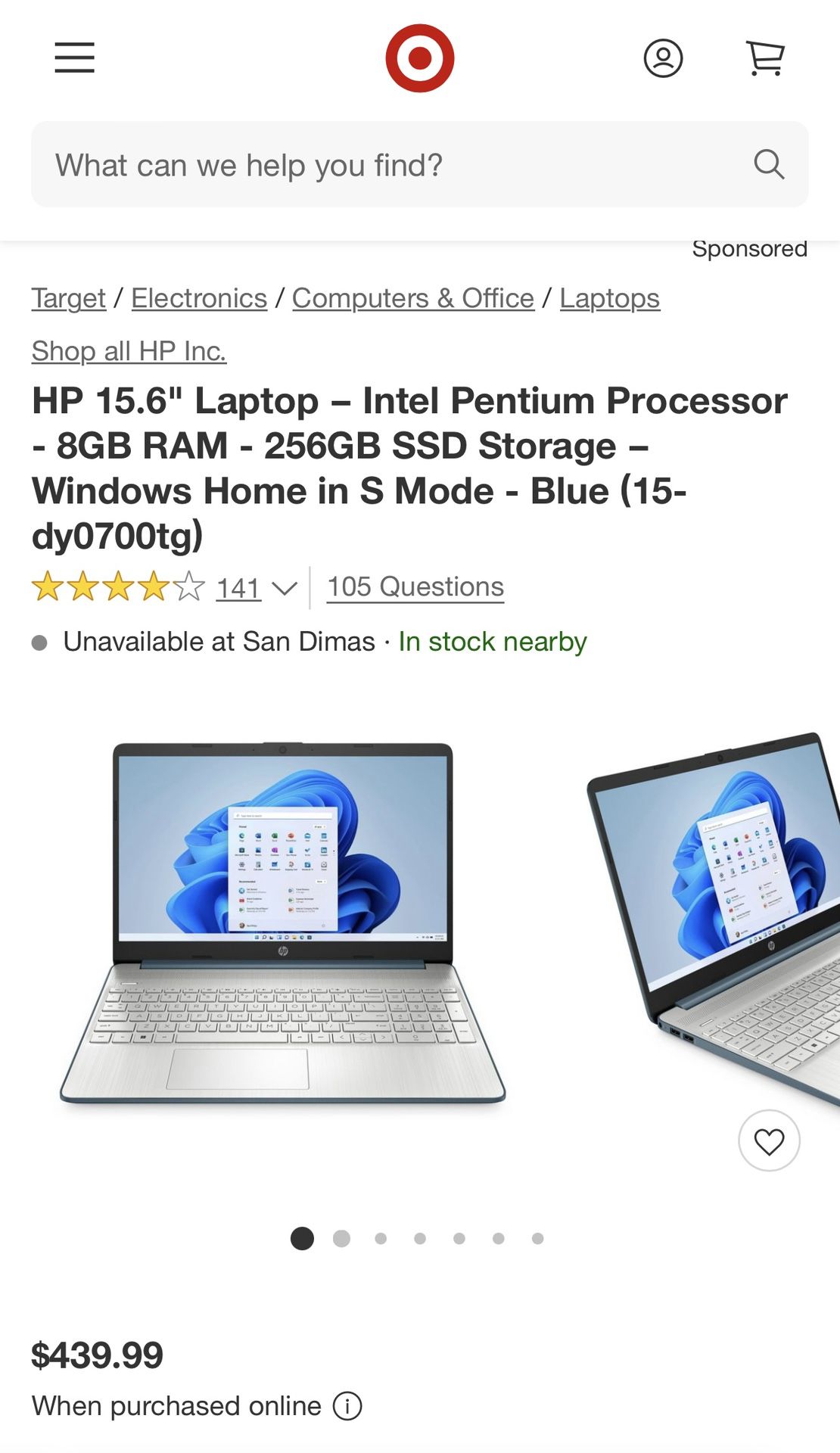 HP 15.6" Laptop Certified Refurbished