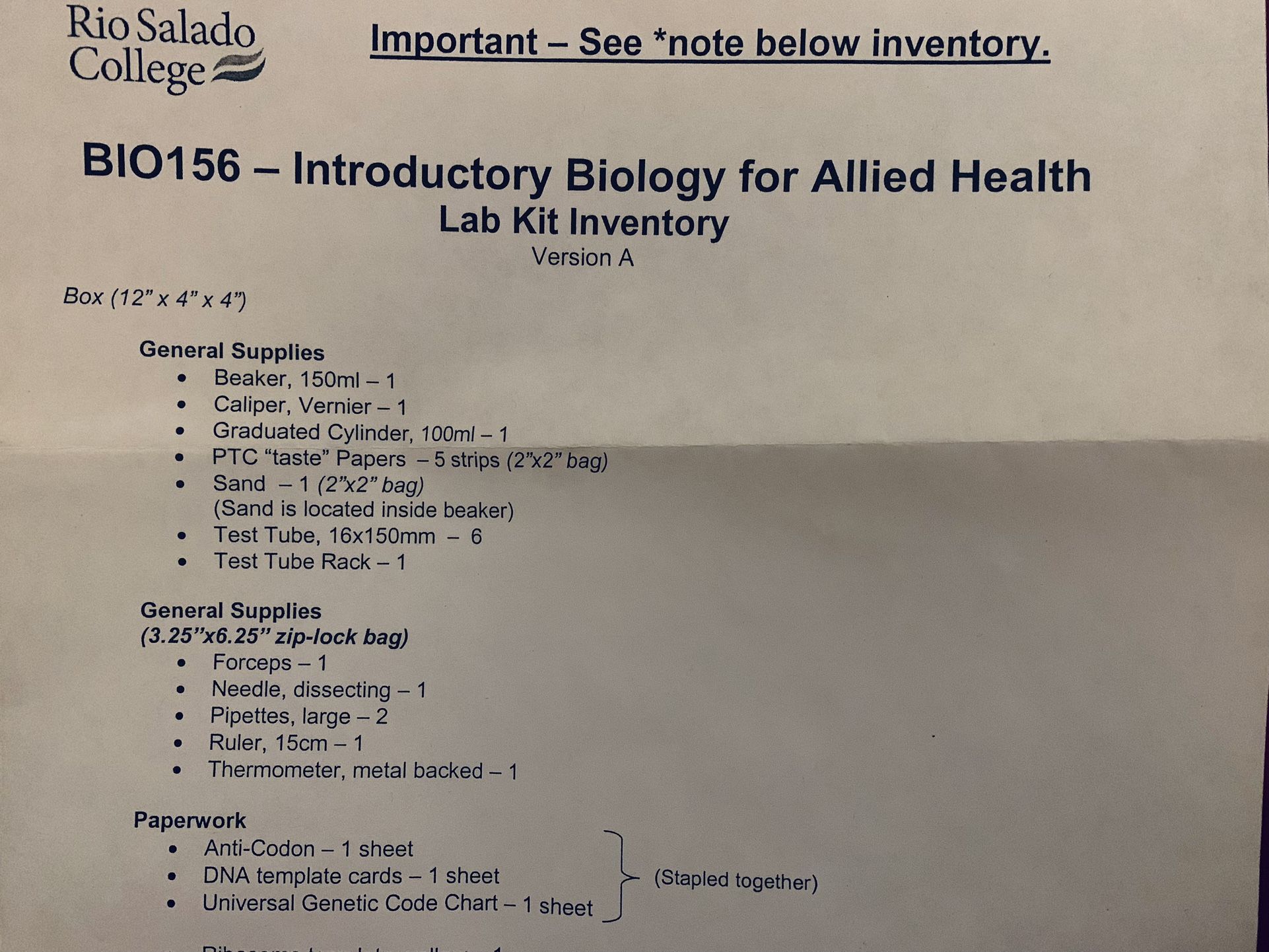 Biology Science Lab Kit - Test Tubes