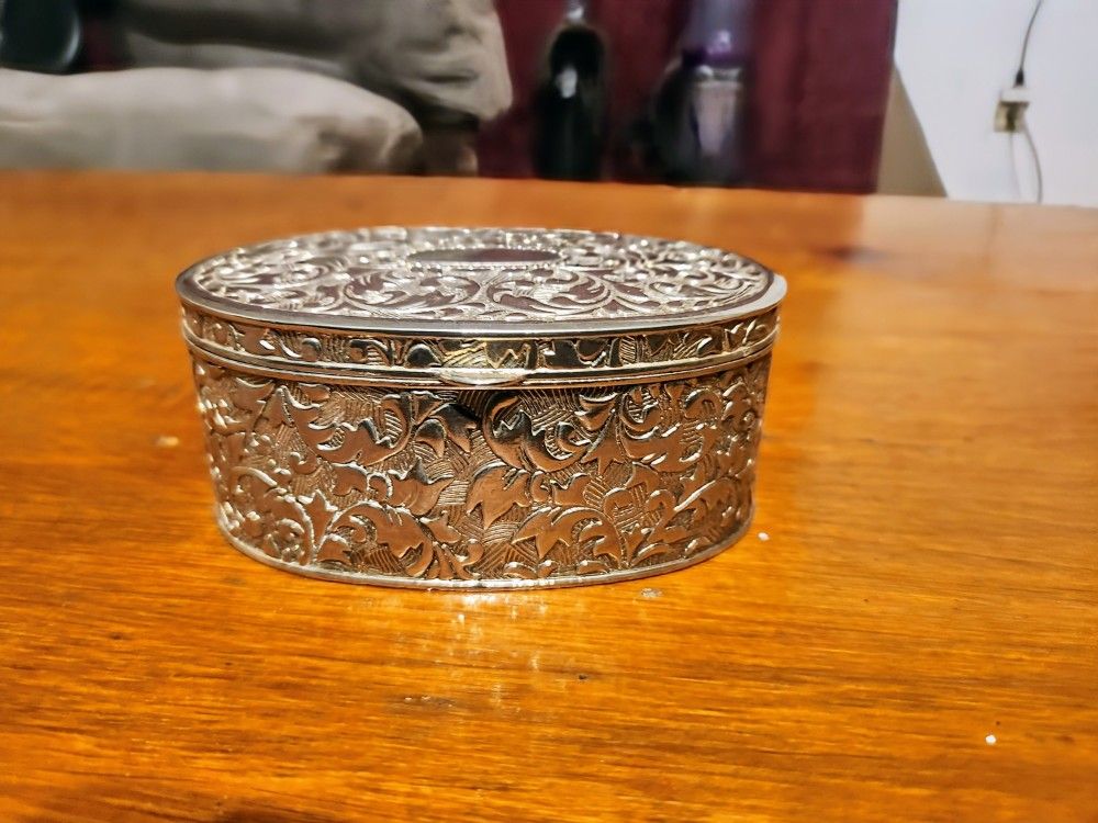 Vintage Silver Plated Jewelery Box
