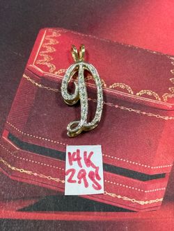 14K Solid Gold Pendant For Wedding With NATURAL DIAMONDS 💎 STONES 2.9Gr