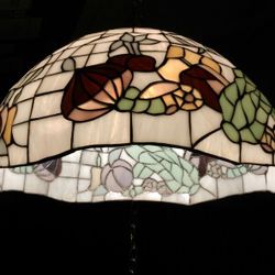 Tiffany style chandelier stained glass