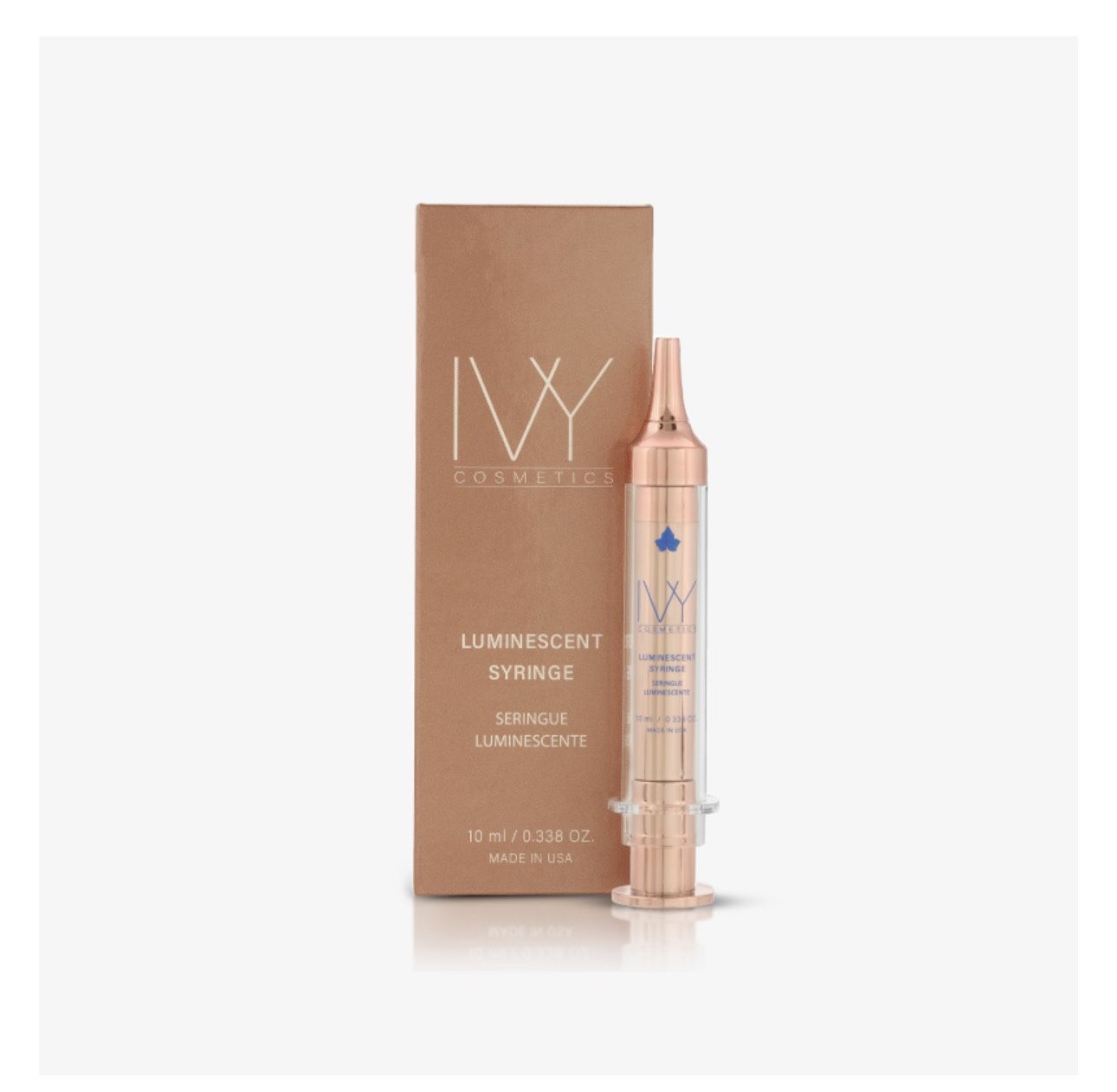 Ivy Cosmetics Anti-Wrinkle Instant Lift - Gentle Cream Luminescent Syringe – Peptides & Hyaluronic Acid Plump Skin, Reduce Forehead Wrinkles, Tighten