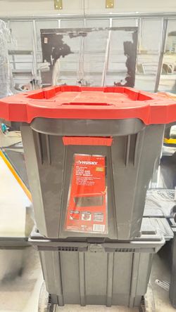 45 Gallons Husky Latch and stack tote