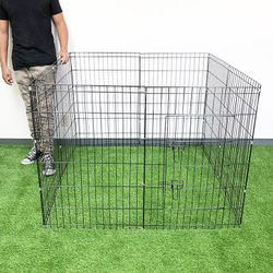 (New in Box) $49 Folding 36” Tall x 24” Wide x 8-Panel Pet Playpen Fence Gate Outdoor Indoor
