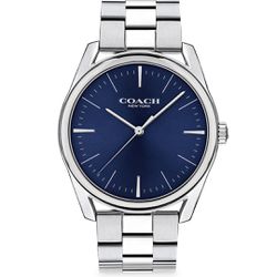 Coach Modern Luxury Blue Dial Stainless Steel Quartz 1(contact info removed) Mens Watch 