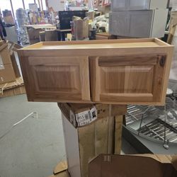 30 in. W x 12 in. D x 12 in. H Wall Bridge Kitchen Cabinet in Natural Hickory