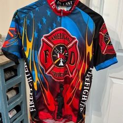 World Cycling Jersey Firefighter size Medium never used Just $15 xox