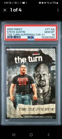 2025 Topps Finest Stone Cold Steve Austin The Turn Superfractor 1/1 PSA 10 WWE