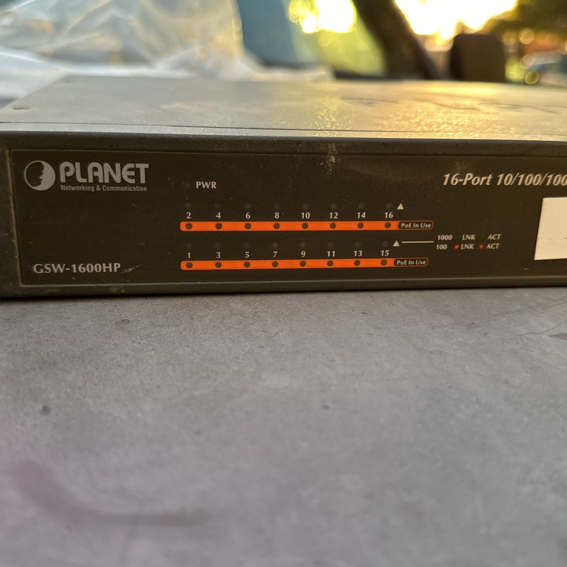 Planet 16 Port Poe Switch With A Tp Link 24 Port Gigabit Switch
