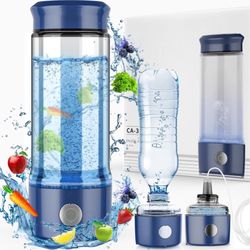 Hydrogen Water Bottle, 3 IN 1 Hydrogen Water Bottle Generator, 2300 PPB Smart Electrolysis Water Ionizer with SPE/PEM Technology, Hydrogen Water Machi