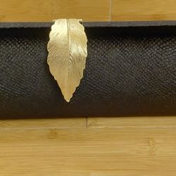 Brand New Clutch Bag Velvet Flap Design Evening Bag  Leaf Metal Chain Shoulder Handbag 