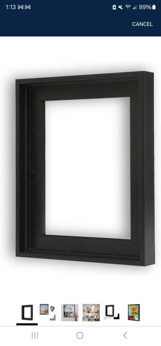2x Canvas Floater Frame for 16"x 20" Canvas Paintings,Canvas Frame,Canvas Floating Frame, Floating Frame for Canvas Print with 0.6"~0.9" Deep,Floater