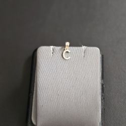 14k Gold Cz Pendant 
