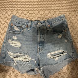 Levis Distressed Shorts 