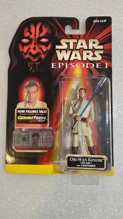 Hasbro Star Wars Episode 1 Obi-Wan Kenobi Jedi Duel w/Lightsaber Action Figure