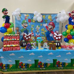 Mario Theme Party Related Bundle Package  