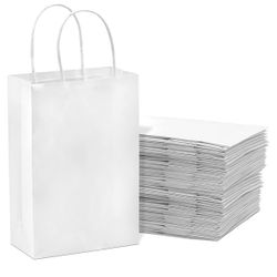 60 white gift bags 6x3x9