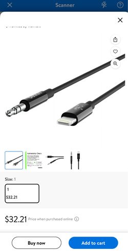 3.5 mm Audio Cable with Lightning Connector Câble audio 3,5 mm avec connecteur Lightning