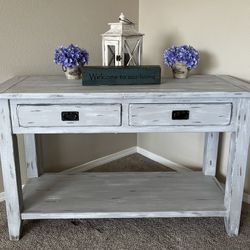Shabby Chic Entry Table / Buffet / Tv Stand / Sofa Table 