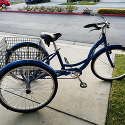 Schwinn Meridian Adult 26-Inch 3-Wheel Bike (Blue)