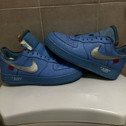 blue Airforce One Off White , Size 9 , Worn A Few Times Still In Perfect Condition