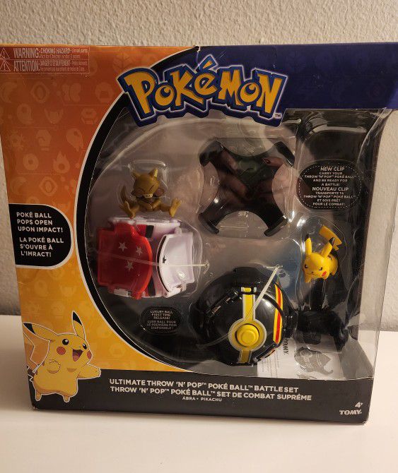 Pokemon Pikachu Pokeball Ultimate Throw N Pop Poke Ball Battle Set . New factory sealed. 

Ask any questions before buying. 