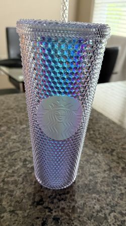 NEW Starbucks 24 oz silver studded iridescent tumbler Venti cold cup