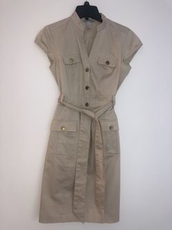 Classy beige dress . Knee length