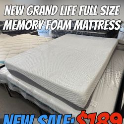 NEW GRAND LIFE FULL SIZE MEMORY FOAM MATTRESS 
