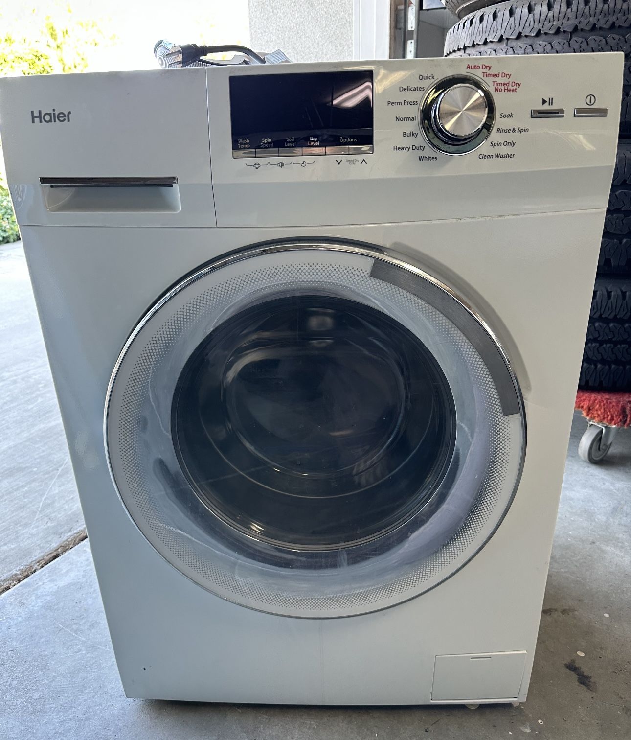 Haier Combo Combination 2 In 1 Washing Machine And Dryer Laundry Combo Very Nice Shape 
