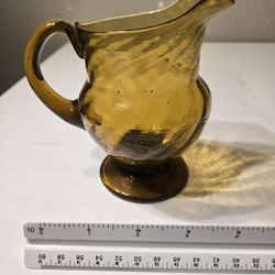 Antique Amber Glass Creamer