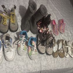 Lot of 9 Girls’ Shoes Size 1 – Doc Martens, Michael Kors, Skechers & More