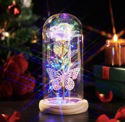 3-D Rose of Love 🌹🦋✨ Ornament