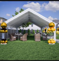 20x32 FT Party Tent with 3 Storage Bags & Removable Sidewalls, Outdoor Canopy Gazebo for Carport Camping Garden Wedding BBQ Commercial
Pack