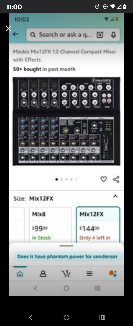Mackie Mix12FX 12-Channel Compact Mixer with Effects