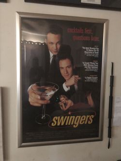 Swingers framed movie poster 24x36” stainless steel frame
