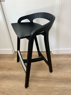 Mattiazzi She Said black oak stools (set of 2)