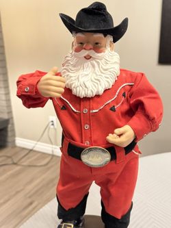 1998 Collectible Holly Jolly Cowboy Santa
