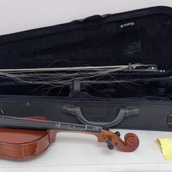 Student Violin w/ Case, Bow & Rosin – with extra case and stand Beginner Setup