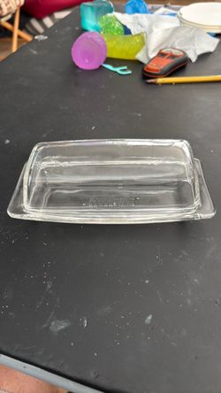 Vintage Pyrex Clear Butter Dish