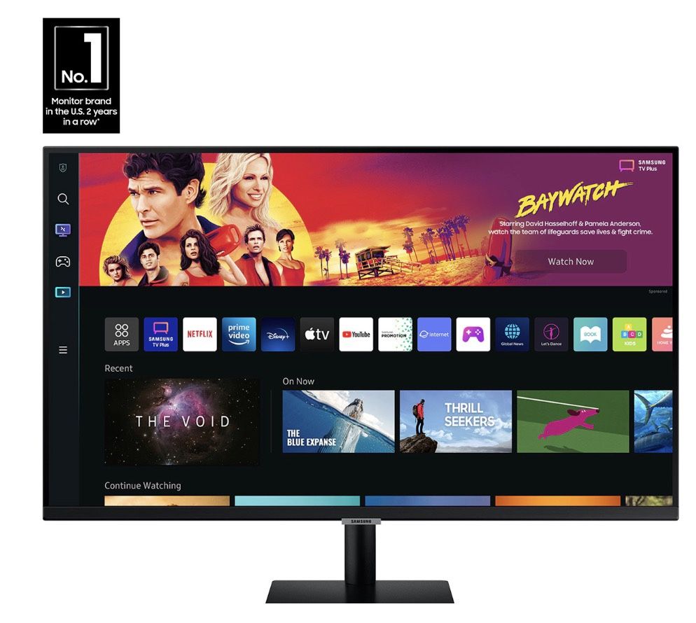32" M70B 4K UHD Samsung Smart Monitor with Streaming TV in Black