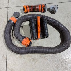RV Sewer Hose ( Rhino), Connectors, Lid and Support (Side Winder).