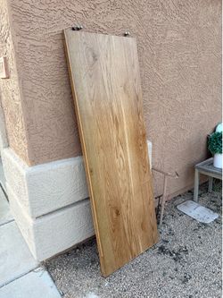 Brown Sliding Rolling Wood Closet Door 73.5” x 25.5”