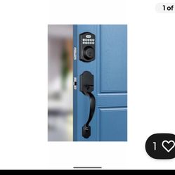 Guarder Keyless Entry Door Lock with Handleset Front Door Lock Black