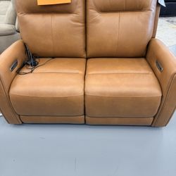 New Leather Loveseat For $31 Downpayment